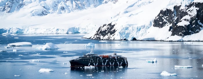 Magellan Explorer cruising through the Antarctic