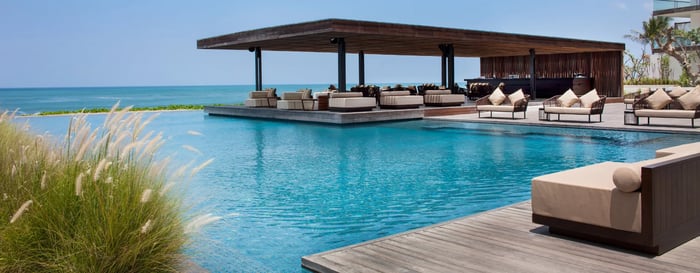 Stunning pool at Alila Seminyak Bali