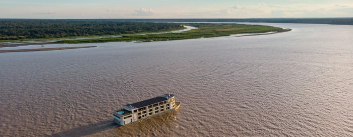 Delfin Luxury Amazon River cruise on the Peruvian amazon river