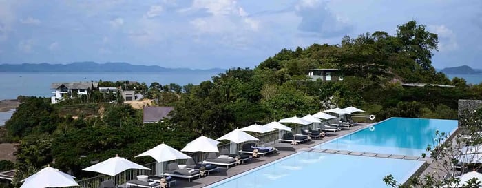 The view from the pool at COMO Point Yamu, Thailand