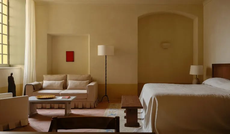 Bedroom at Hotel du Couvent in Nice, France