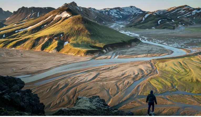 hiking through dramatic landscapes in iceland