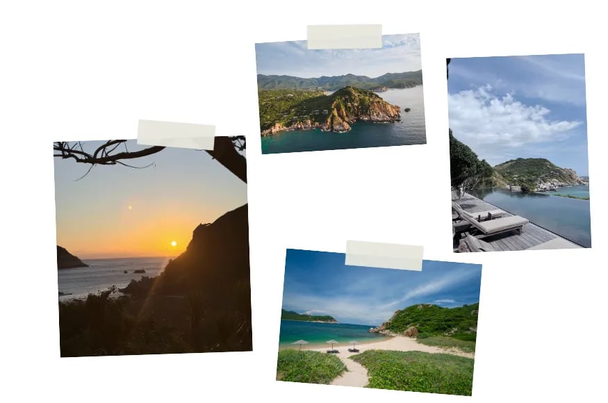 Collage of a stay at Amanoi