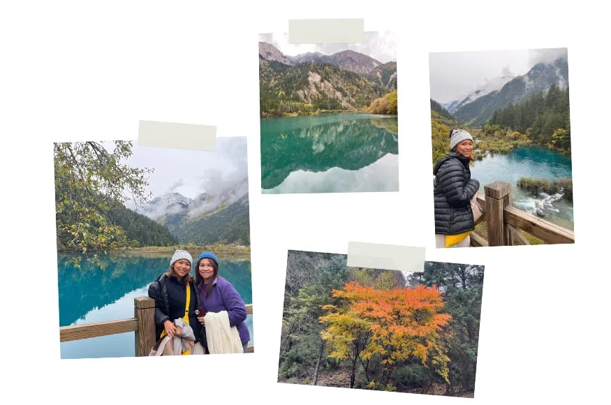 Collage of Diana in China