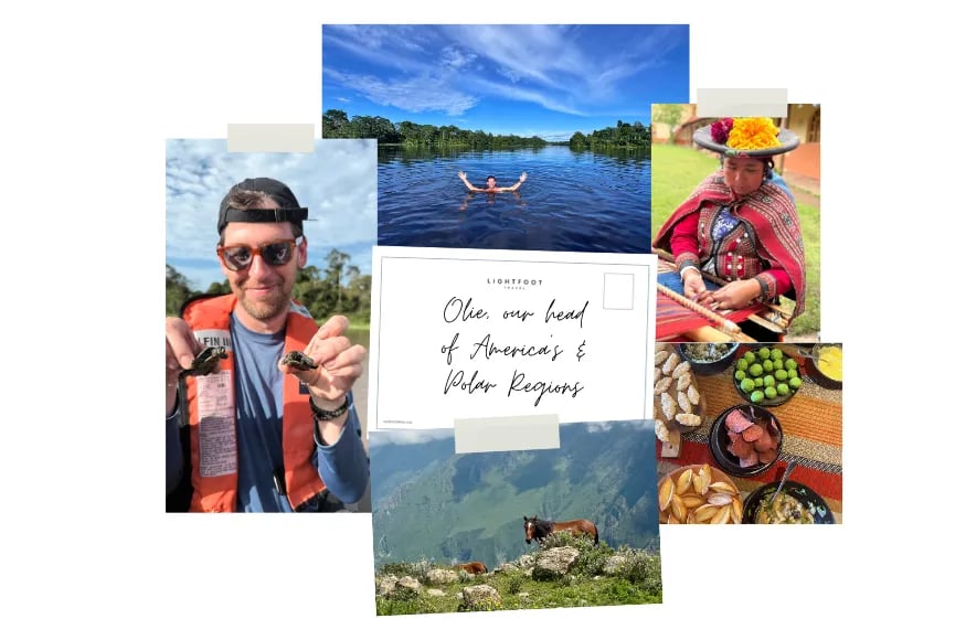 Collage of Olie, our head of America's and Polar regions