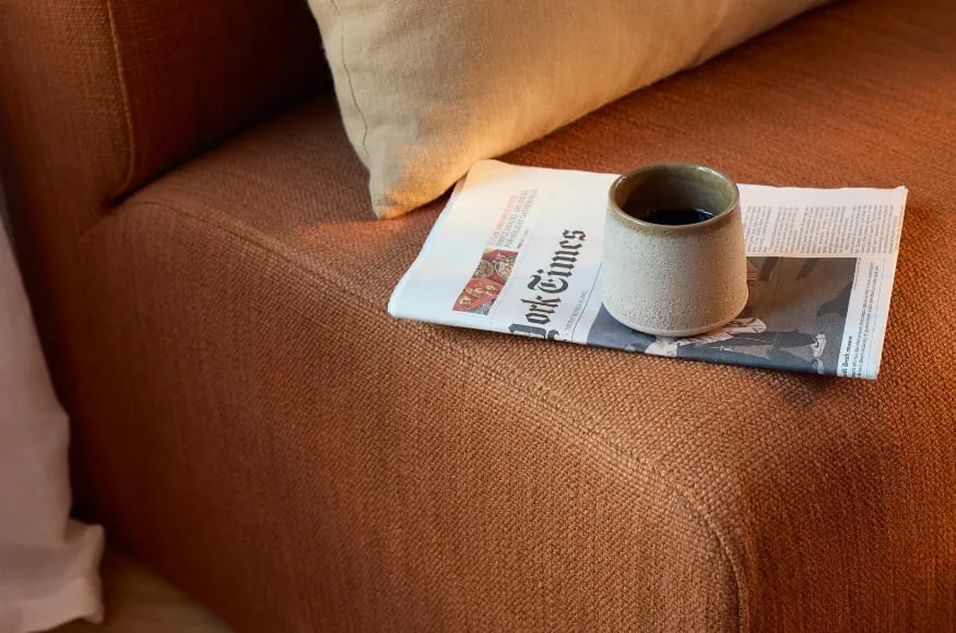 Coffe and a newspaper at Zannier ile de Bendor