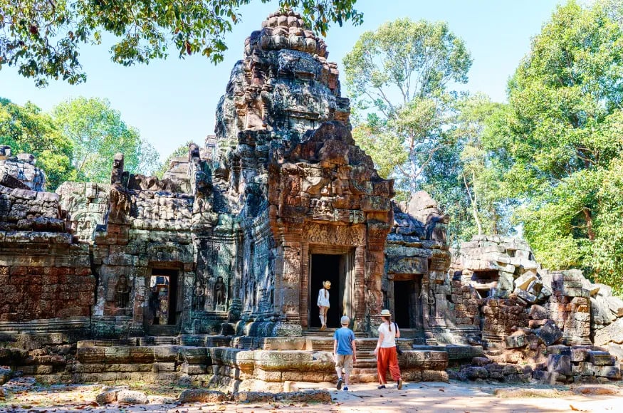 Family at Ankor Wat