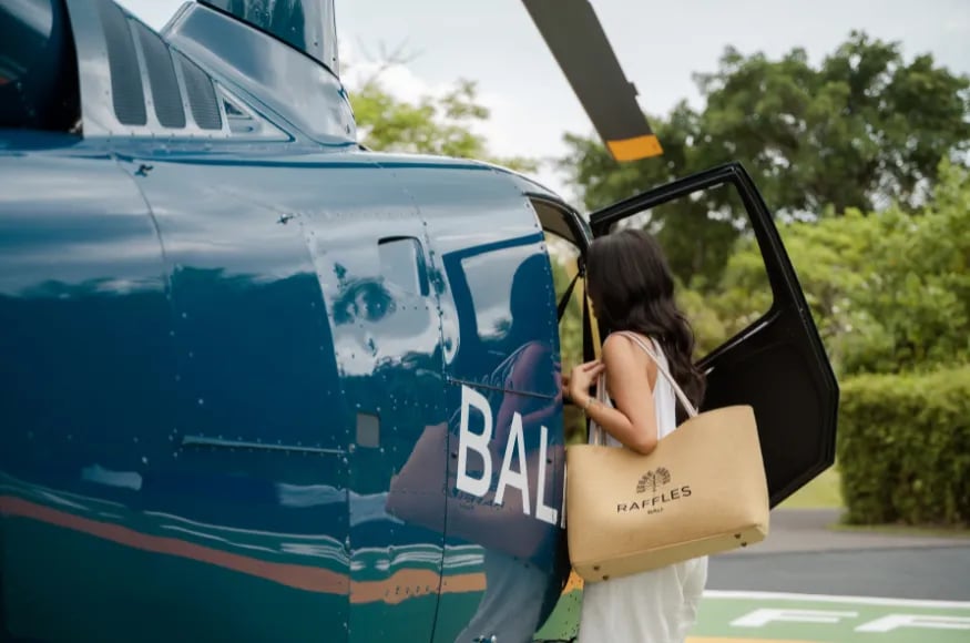 Helicopter rides from Raffles Bali