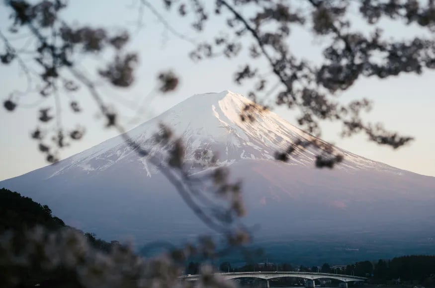 Mount Fuji in winter