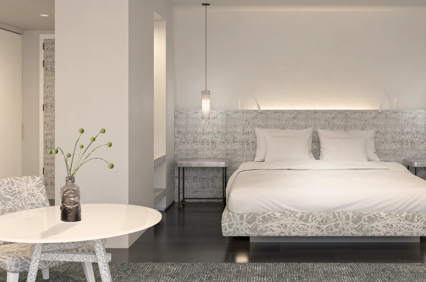 Newly designed bedroom at COMO Metropolitan Bangkok
