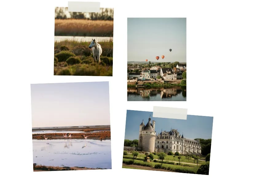 Collage of places in France