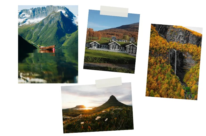 Collage of Norway in the summer