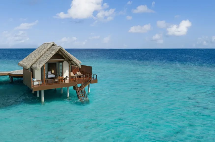 Overwater villa at Heritance Aarah