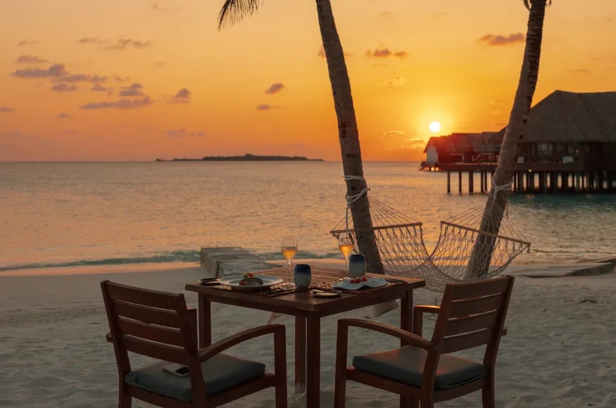 Sunset dinner at Heritance Aarah
